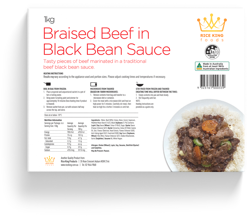 Beef & Black Blean Boil Bag